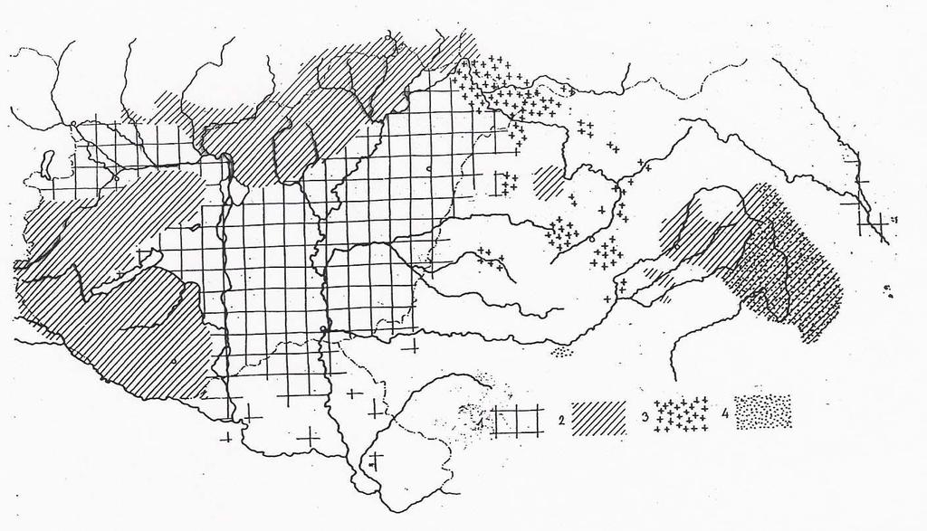 Fedések 1: nád, 2: zsúp, 3: taposott szalma, 4: