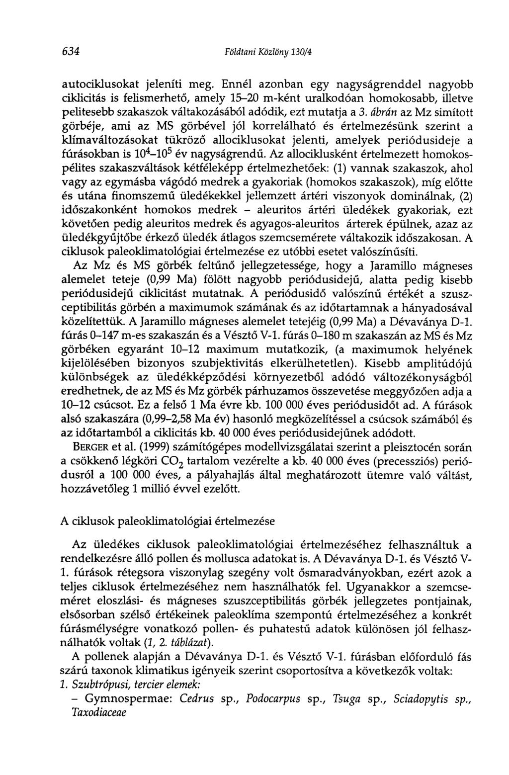 634 Földtani Közlöny 130/4 autociklusokat jeleníti meg.