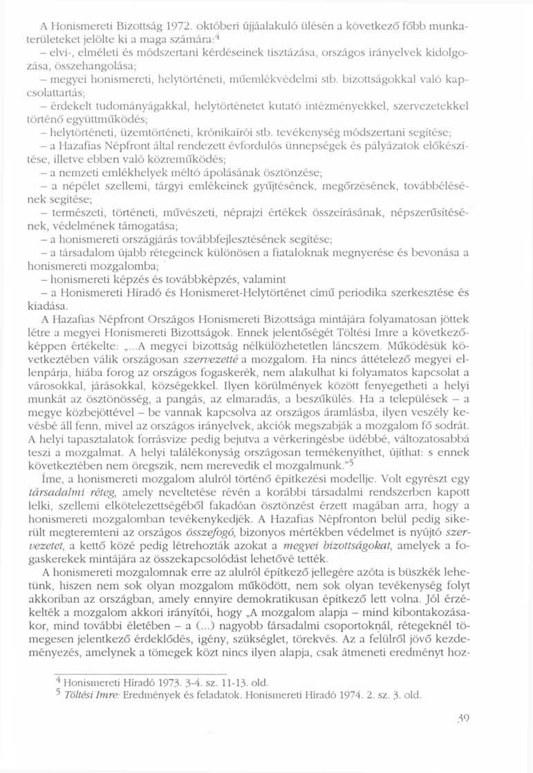A Honismereti Bizottság 1972.