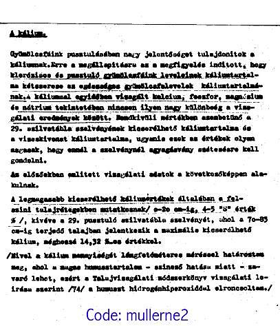 kicserélhető ) kálium tartalmát növelés aszálykár,