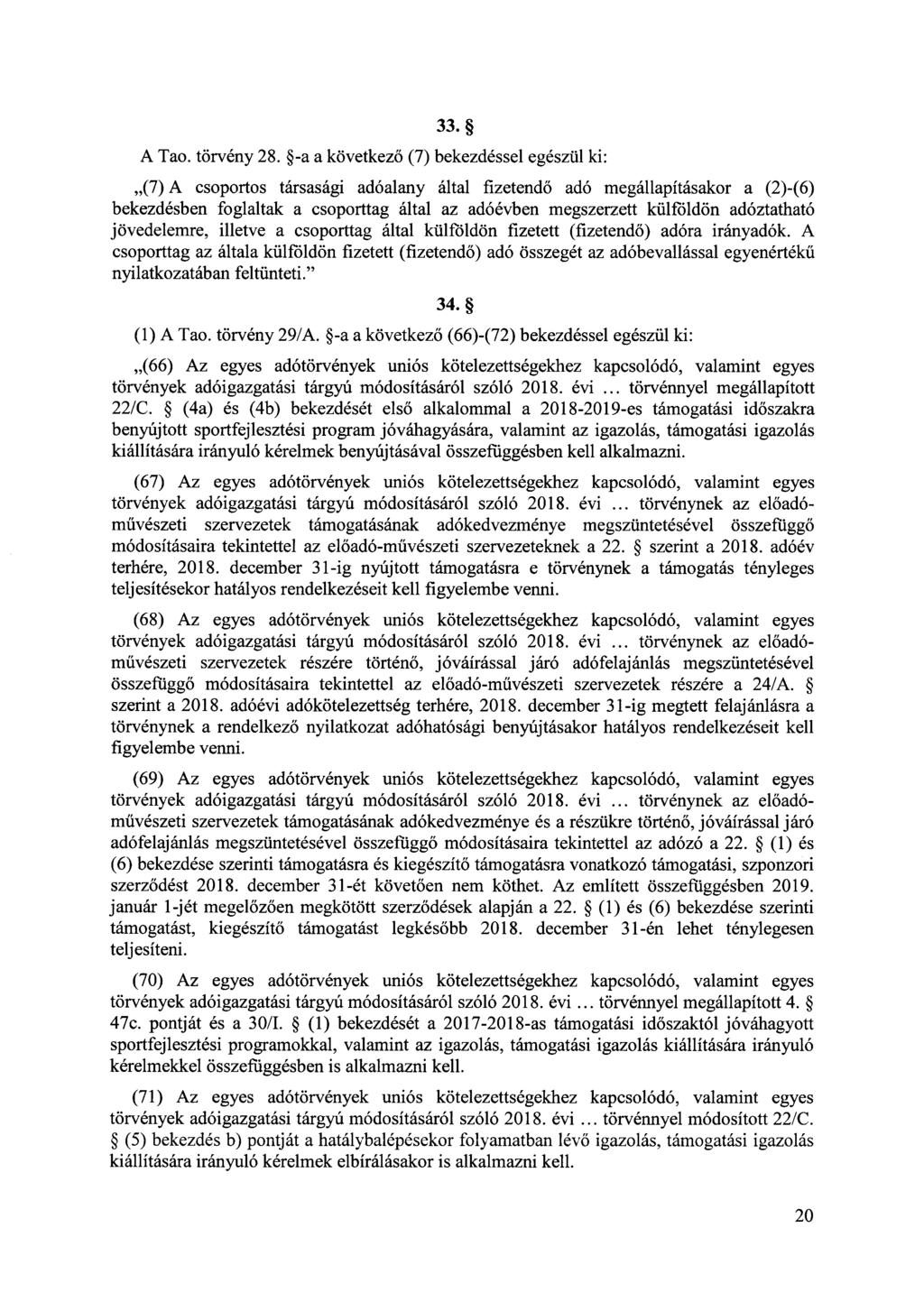 33. A Tao. törvény 28.