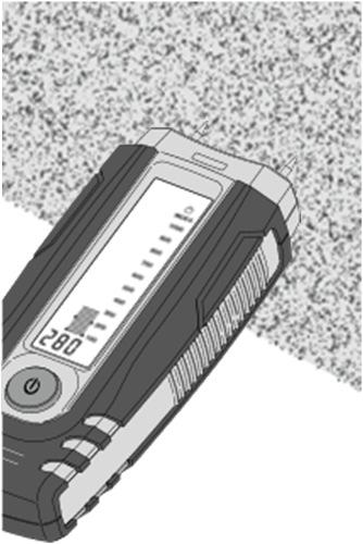 DampFinder Compact 7 Index mód (építőanyag nedvesség meghatározása) Az univerzális index mód mérési helyek összehasonlításához és ezáltal a nedvesség meghatározására szolgál.
