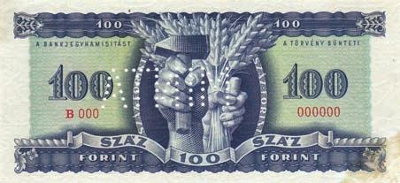 grey-yellowishgreen-blueishgrey, the picture of the banknote is darkblue, above and below each one framelath made of guilloche patterns with repeating values, under the upper the punishment clause