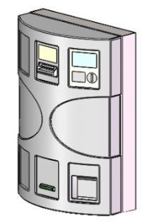 Az AutoPay40 fizetőautomata egybeépíthető a ProxerGate 4E forgóvillával: a forgóvilla és fizetőautomata design harmonikusan egymáshoz illeszkedő formatervezésű.