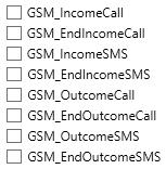 h. Számlálók eseményei: A számlált érték változása, illetve az előírt érték elérése. i. A GSM modul eseményei: Bejövő/kimenő hívások/üzenetek indítására, illetve befejezéséhez események. j.