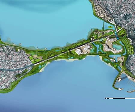 Ken Yeang malajziai építész Eco-Masterplanning módszertana Ken Yeang Eco-architect from Malaysia Eco-Masterplanning design methodology 4 infrastruktúra: - a zöld infrastruktúra vagyis az ökológiai és