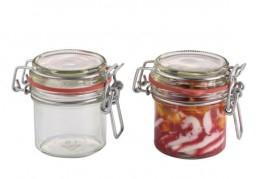 96 Mini jar with closure, 60 ml, diameter 40 mm 913450 Csatos üveg,