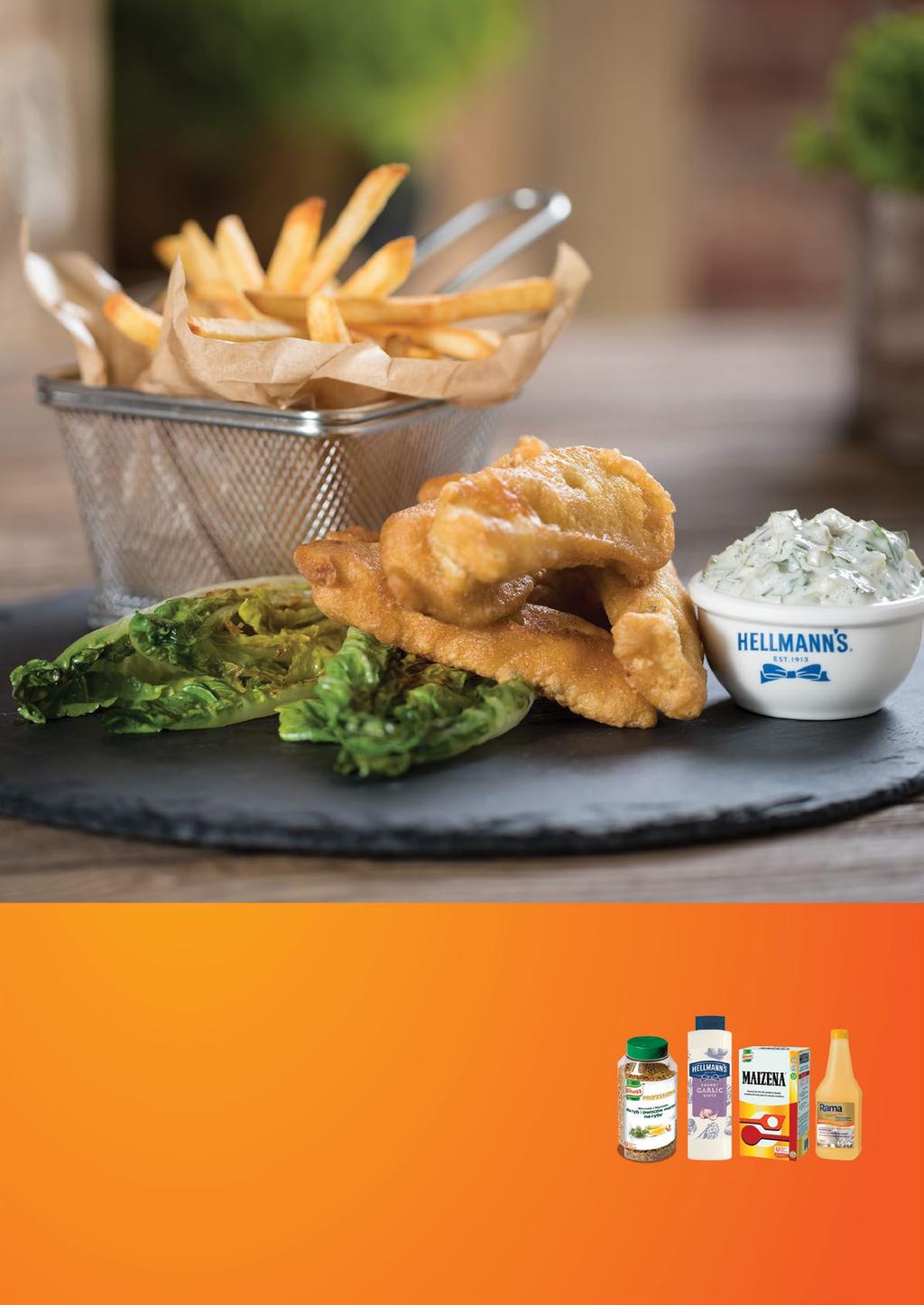 Ropogós tőkehal remoulade-mártással 2000 g tőkehalfilé 10 g kapribogyó 20 g lila hagyma 500 g fejes saláta 20 g petrezselyemzöld 200 g ecetes uborka 100 g KNORR Prémium pác és fűszerkeverék Halakhoz