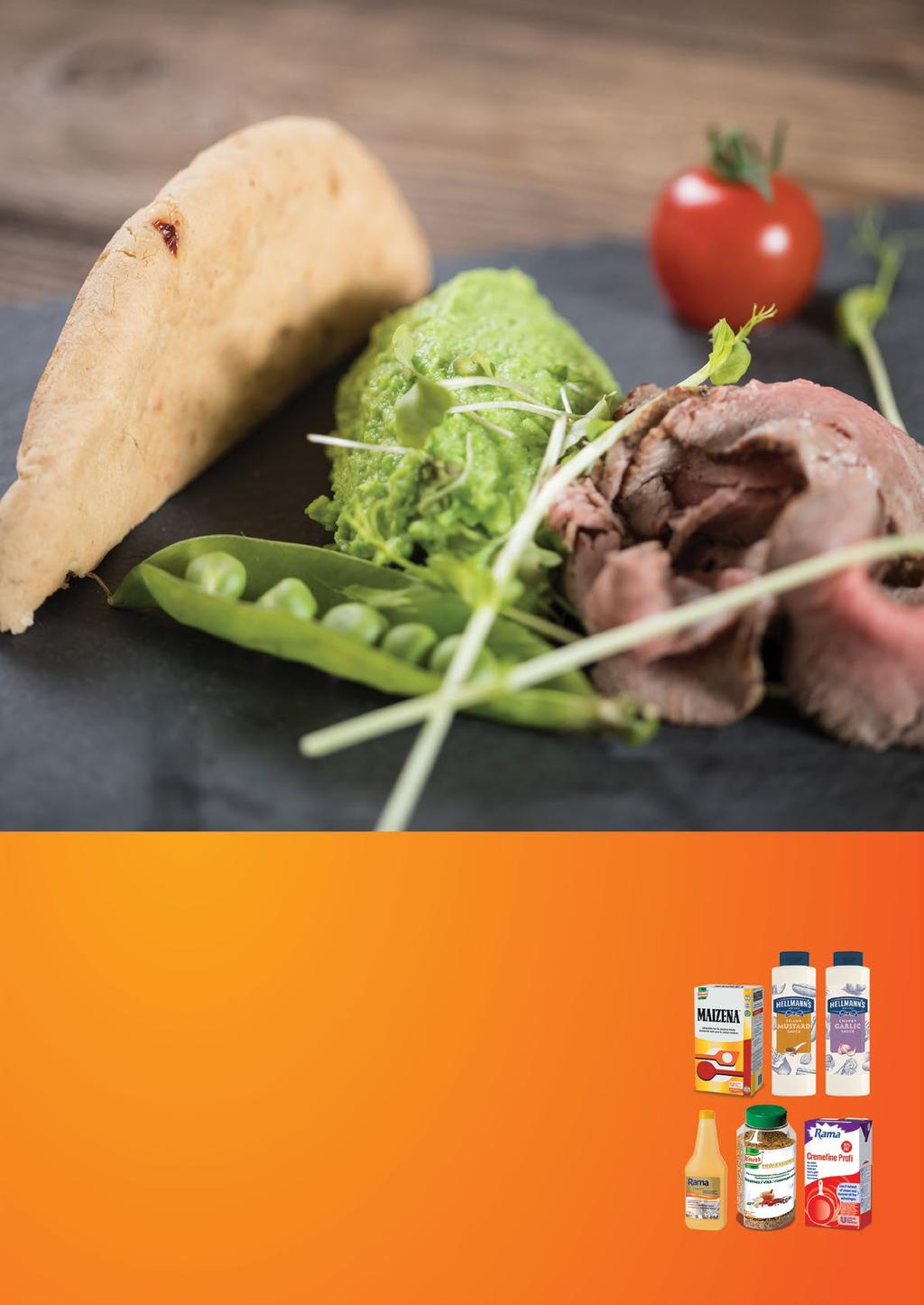 Roast beef forgácsok borsópürével 600 g bélszín 10 g kristálycukor 100 g petrezselyemzöld 30 g só 500 g zöldborsó 100 g koktélparadicsom 0,2 l RAMA Culinesse Profi Folyékony Növényi Zsiradék