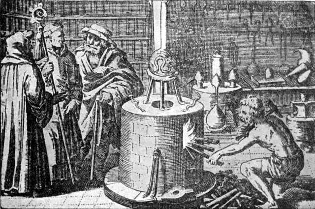 sárga-aranyfesték (görög neve arzenicon, latinul pedig arsenicum). Elemi arzént először Albertus Magnus állított elő 1250-ben, aki auripigmentet (As 2 S 3 ) szappannal hevített.