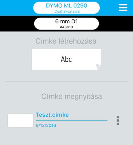 A DYMO Connect mobil alkalmazás jellemzői Ismerkedjen meg a DYMO Connect mobil alkalmazás funkcióival.