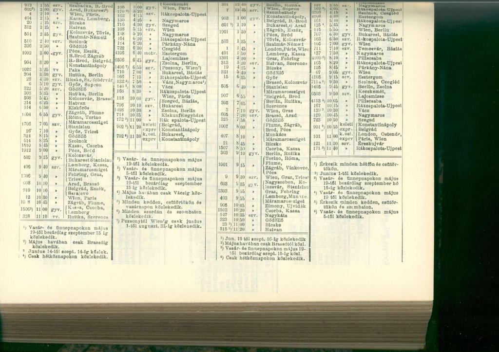 912 1 '->.- SZV. 602 2 ) 1 (H syv. 4 2 l<» 404 2 15» 20 25 82 V, S12 2 25 > 601 2 35 gyv. 510 2 III ezv. 326 2 50» 1002 3 00 gyv. 904 9 20 > 1022 3 25 S04 3 30 gyv. 22 4 30 HZV. 0 5 10 gyv.