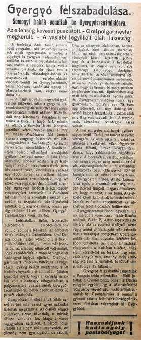 A marosvásárhelyi Székely Napló 1916.