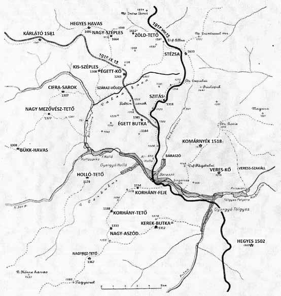 Az arcvonal a Tölgyesi-szorosban 1916-1917-ben Frigyes főherceg, tábornagy, a Monarchia haderejének főparancsnoka éppen Alfaluban tartózkodott, ahol bejelentette Lütgendorff altábornagynak, hogy az