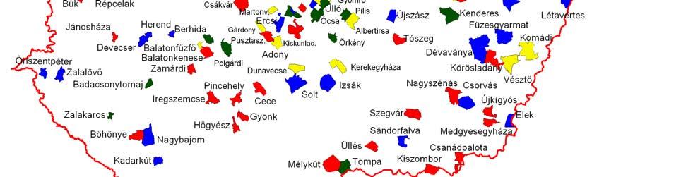 Előbbire példa éppen Budapest délkeleti előtere, utóbbira pedig Tolna, Fejér vagy Békés megyék (4. ábra)