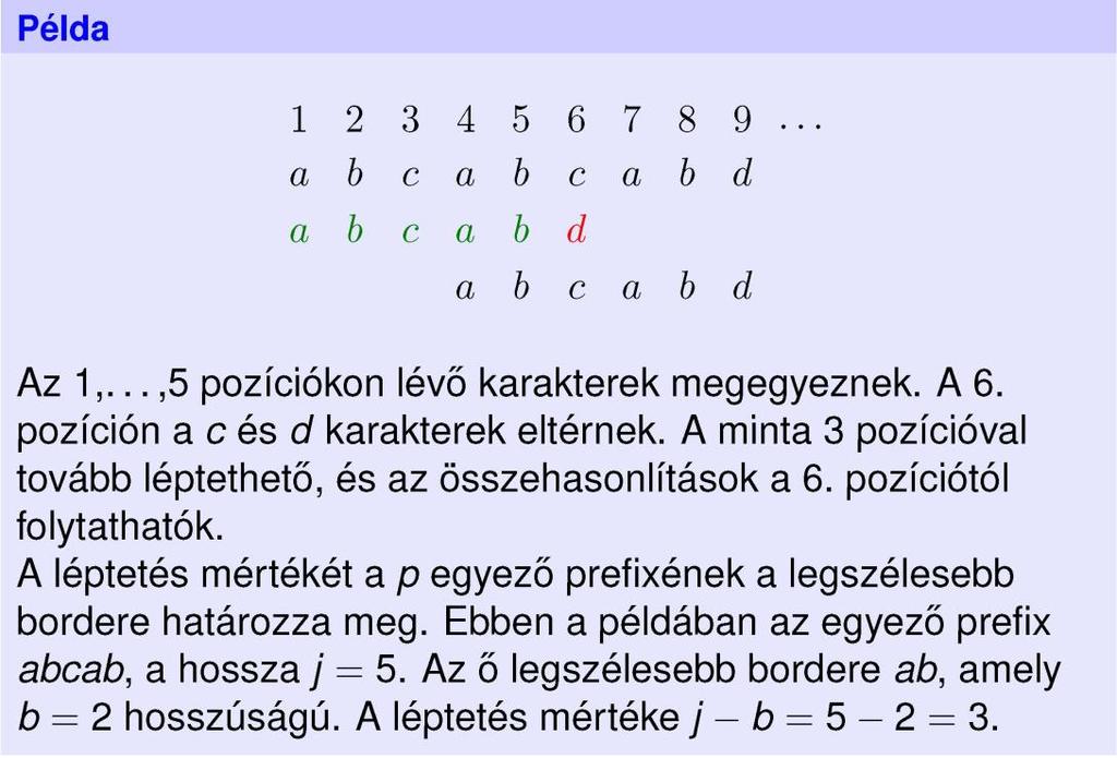 Az előfeldolgozási szakaszban a minta minden egyes