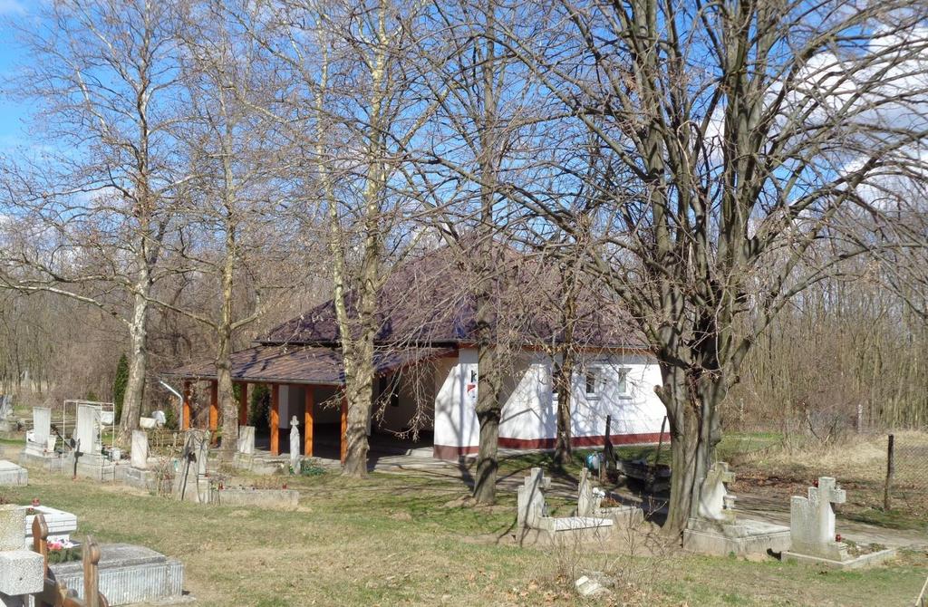A ravatalozó előtti koros fák emelik