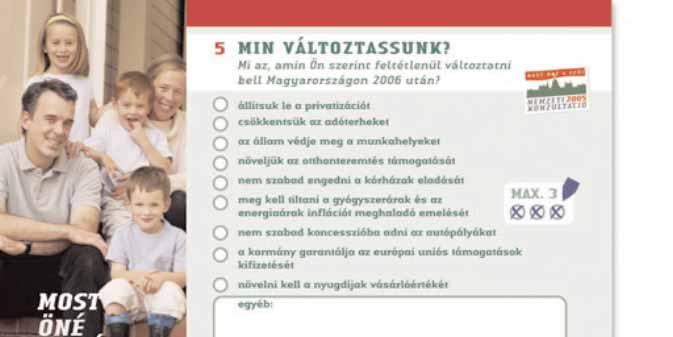 Ezzel szemben kifejezetten negatív a kapcsolat a kórházak privatizációjának tilalmát illetve az adóterhek csökkentését követelô válasz között, csakúgy, mint a gyógyszer- és energiaárak befagyasztása