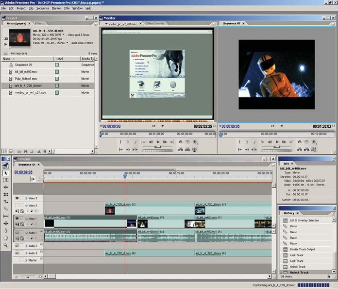 MAGAZIN» CÍMLAPSZTORI» HARDVER» SZOFTVER» KOMMUNIKÁCIÓ» KIKAPCSOLÓDÁS» GYAKORLAT 85 Premiere Pro Megnövelt teljesítmény Adobe Premiere Pro: szebb, gyorsabb, erõsebb Adobe Premiere Pro Újra nyeregben