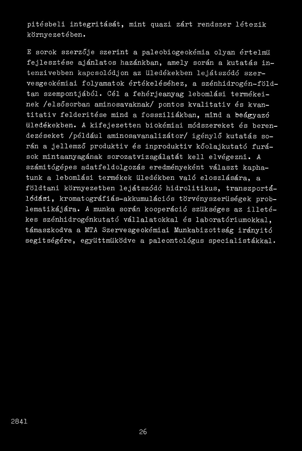 értékeléséhez, a szénhidrogén-földtan szempontjából.