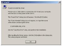 EXE kifejezéssel jelöljük a WinXP_2k mappában található SETUPINF.EXE fájlt. fig.11-150 Megjelenik a SetupInf párbeszédablak, a Ready to install the driver üzenettel. fi g.11-160 10.