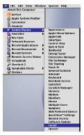 A hangbemenet/kimenet beállítása 1. Az Apple menüben válassza ki a Control Panel Sound opciót.