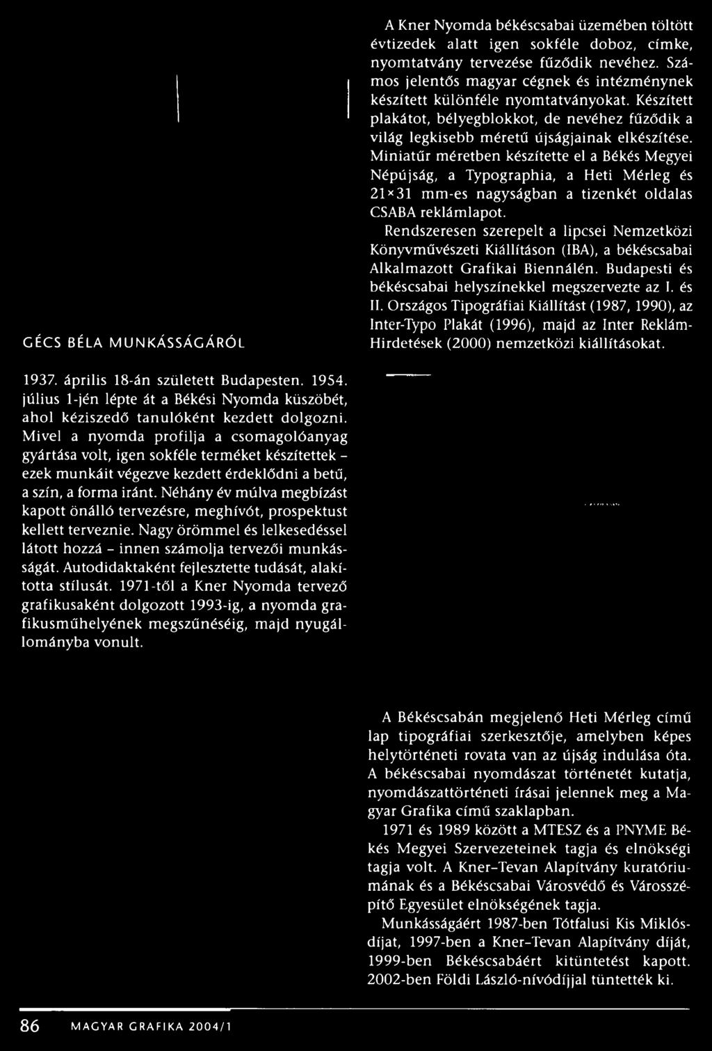 Rendszeresen szerepelt a lipcsei Nemzetközi Könyvművészeti Kiállításon (IBA), a békéscsabai Alkalmazott Grafikai Biennálén.