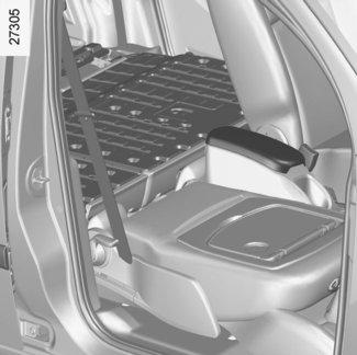 ELSŐ ÜLÉSEK (2/3) 5 4 2 2 Sík padlólemez helyzet Bizonyos járműveken az utasülés háttámlája az ülőrészre hajtható, ezáltal sík padlólemez érhető el.