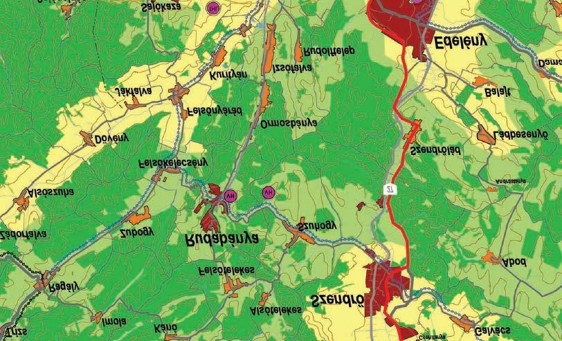 Részlet a B.-A.-Z. megyei térségi szerkezeti tervből. 6.3.
