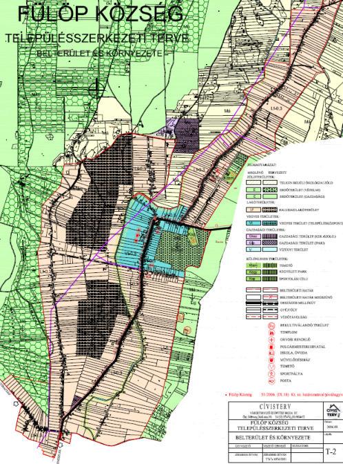 .6. Fülöp településrendezési tervi előzményeinek vizsgált Fülöp jelenleg htályos településrendezési tervét Cívisterv Várostervező és Építész Irod