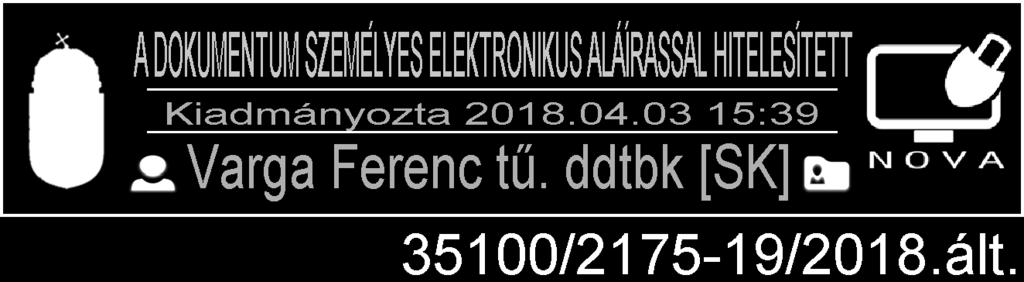 ; a továbbiakban: Engedélyes) részére, az EUROUT Kft. (1146 Budapest, Erzsébet királyné útja 1/c, a továbbiakban: Tervező) tervező által készített 1245 V1 tervszámú 2017.