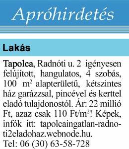4 - TAPOLCAI ÚJSÁG Szakmai magazin, hétről - hétre! KITEKINTŐ ÚTKÖZBEN LAKÁS-OTTHON GAZDASÁG. Nem árt tudni.