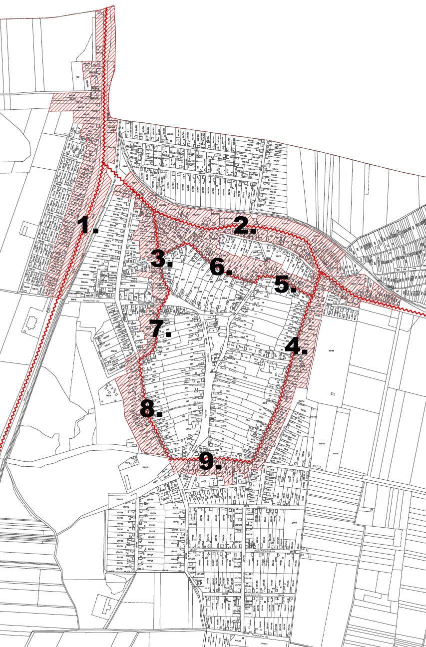 csatlakozó telkek sora 1. Településképi szempontból jelentős, meghatározó útvonalak A B 1 Sorszám 2 1. Debreceni utca 3 2.