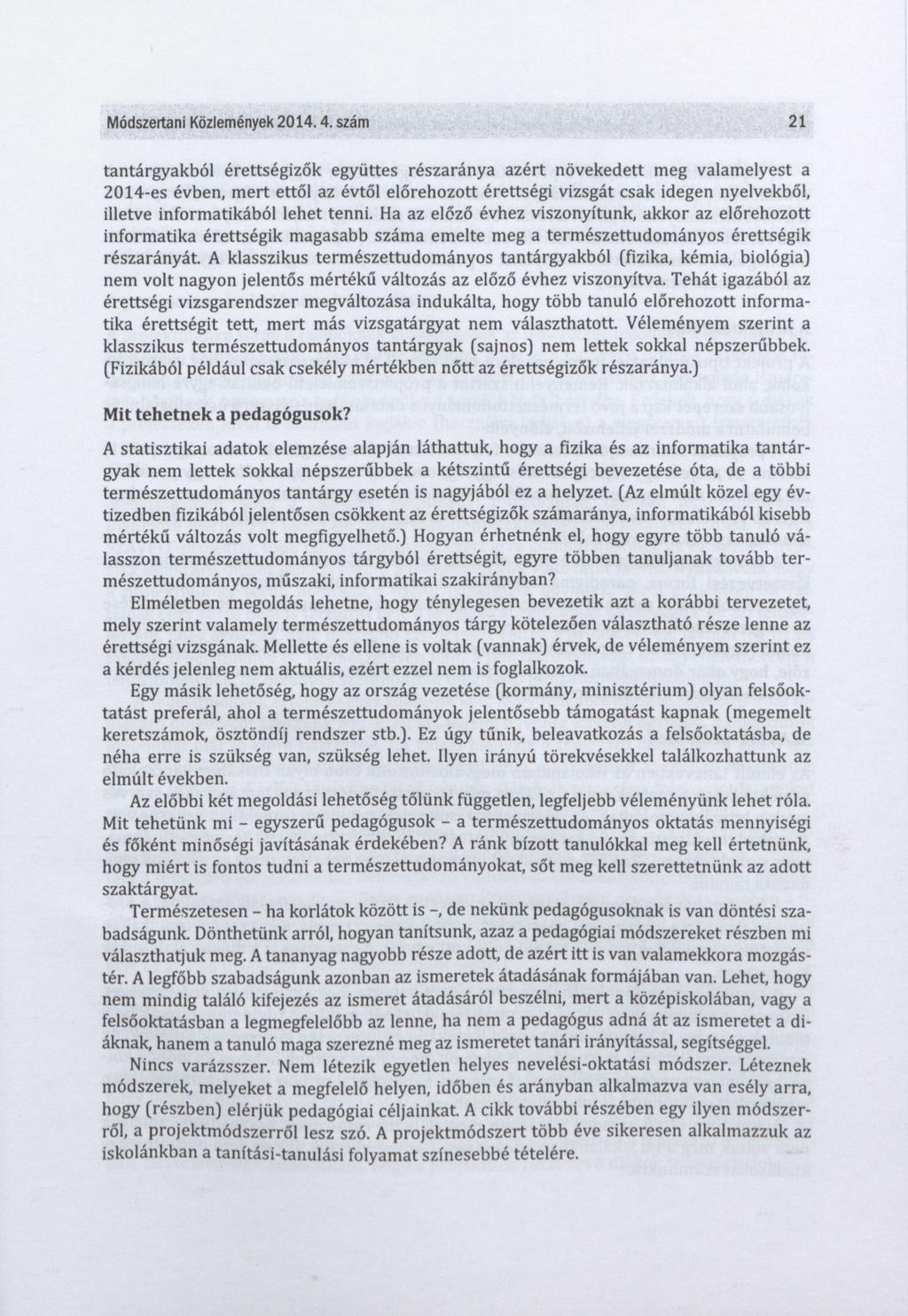 Módszertani Közlemények 2014.