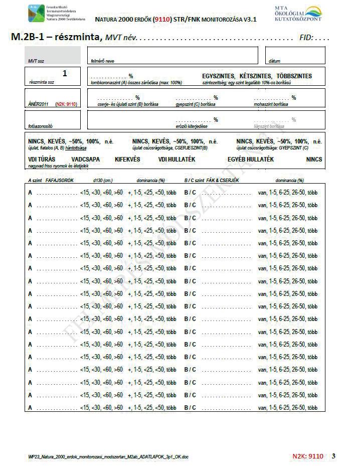 Natura 2000 erdők természetvédelmi helyzetének monitorozása 39 5. ábra. Az M.