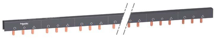 (folytatás) Acti 9 Darabolható Funkció PB110290-40 + PB110793-40 PB110252-24 PB110243-14 A gyűjtősín megkönnyíti a Schneider Electric készülékek felszerelését.