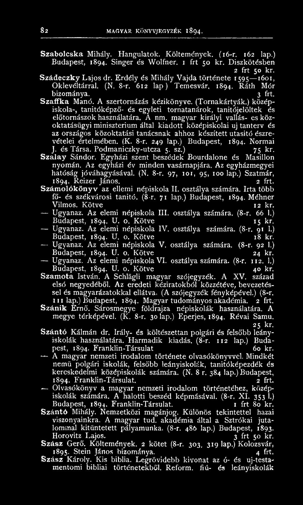 (Tornakártyák.) középiskola-, tan ítóképző- és egyleti tornatanárok, tanítójelöltek és előtornászok használatára. A nm.
