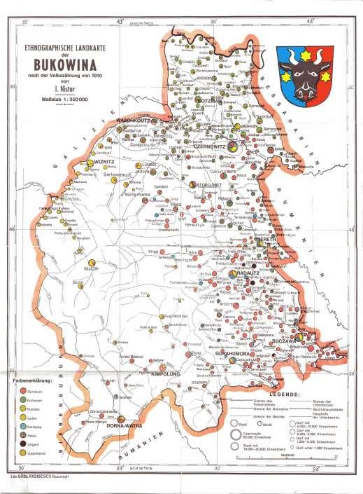 MELLÉKLETEK Térkép Bukovináról Ion Nistor térképe az 1910-es népszámlálás adatai alapján 703 703 Forrás: http://www.bukovinasociety.org/map1910.html, letöltés ideje: 2017. 03. 12.