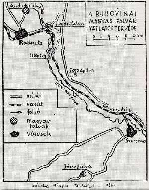 A bukovinai magyar falvak vázlatos