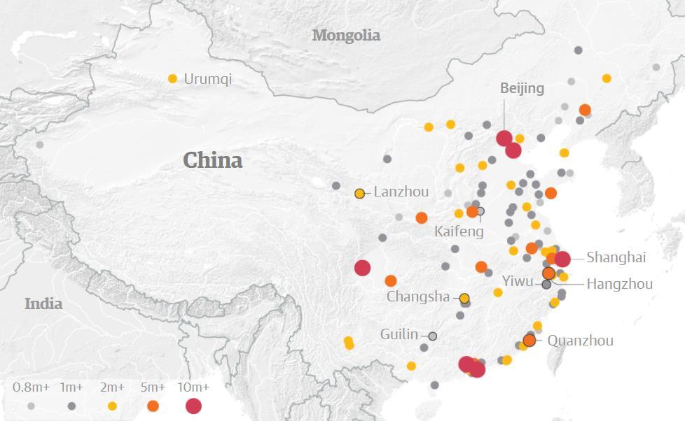 Kína legnagyobb városai https://www.theguardian.