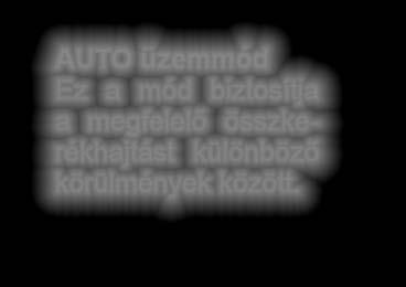 A 3 üzemmód közül mindig az aktuális vezetési körülményhez