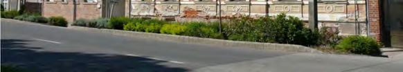 Kisvárosias karakterű terület A Rákóczy Ferenc utca észak-keleti oldala