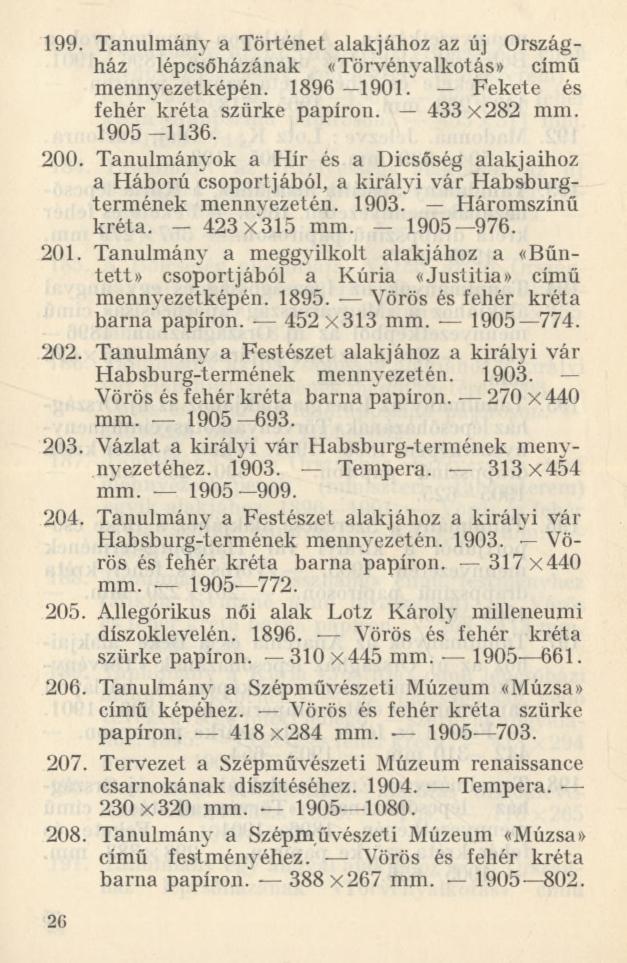 199. Tanulmány a Történet alakjához az új Országház lépcsőházának «TörvényaIkotás» című mennyezetképén. 1896 1901. Fekete és fehér kréta szürke papíron. 433x282 mm. 1905-1136. 200.