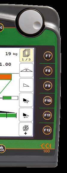 Az AUX-N kezelés lehetővé teszi a traktor kezelőelemeinek használatát az AMAZONE műtrágyaszóróhoz. További alkotóelemek, mint p l.