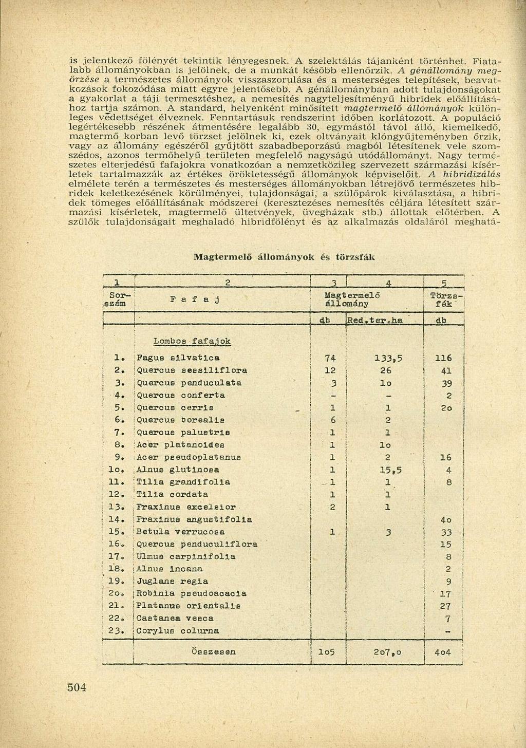 is jelentkező fölényét tekintik lényegesnek. A szelektálás tájanként történhet. Fiatalabb állományokban is jelölnek, de a munkát később ellenőrzik.