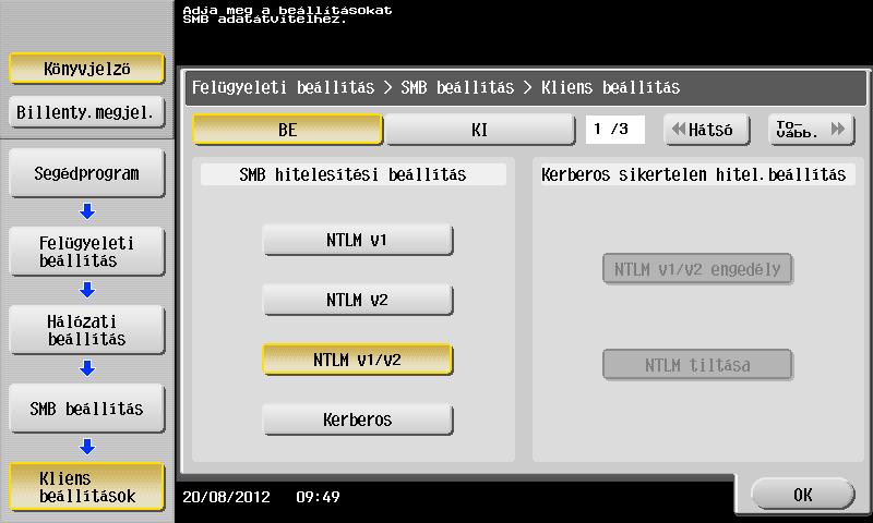 3 Szkennelés küldéshez funkció A készülék konfigurálása (csak Mac OS X 10.7 vagy újabb esetén) A következő beállításokra csak Mac OS X 10.7 esetén van szükség.