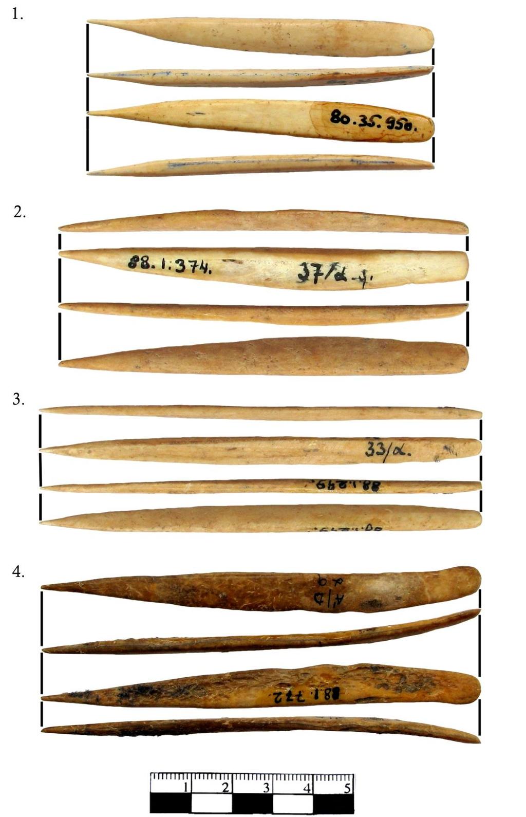 Függelék 345 17. KÉP: SPATULÁK KEREK-HEGYES VÉGGEL. 1) LTSZ.: 80.35.