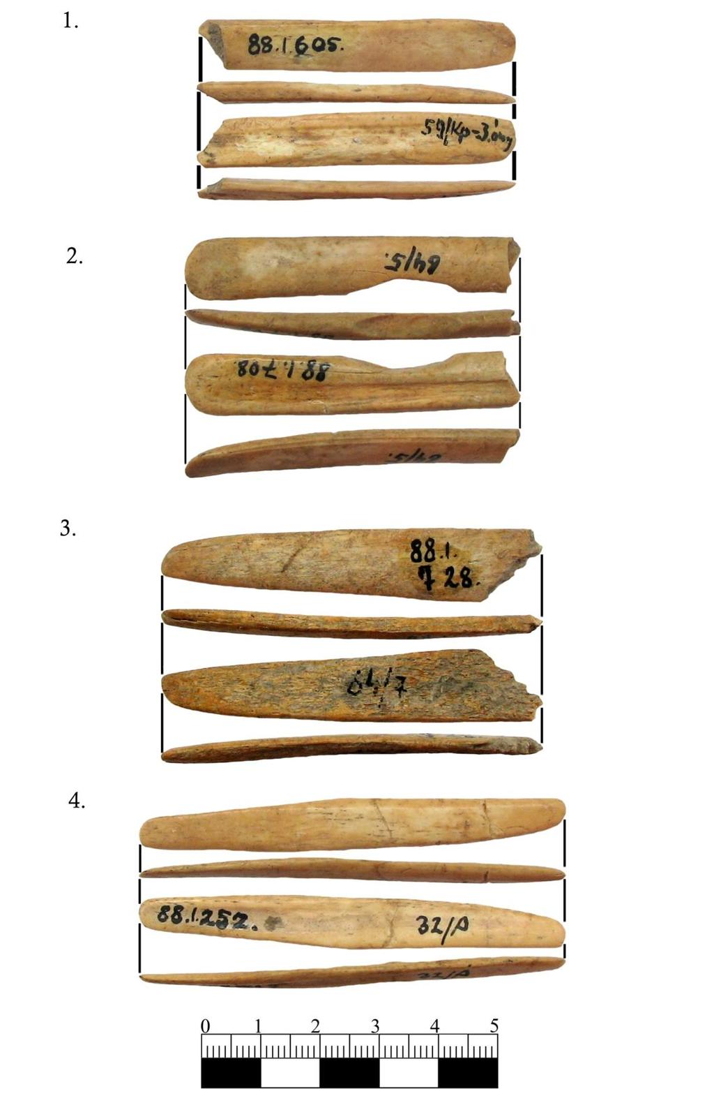 Függelék 349 21. KÉP: SPATULÁK KEREK-KEREK VÉGGEL. 1) LTSZ.: 88.1.605.