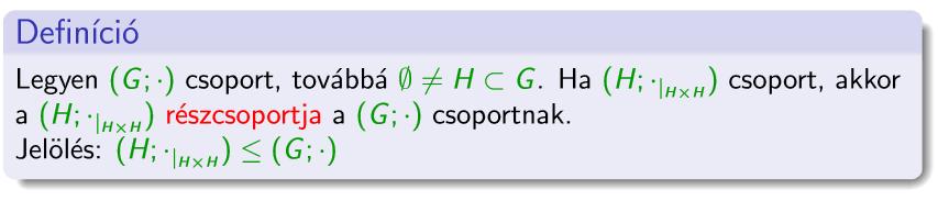 csoport komplexusainak halmaza a