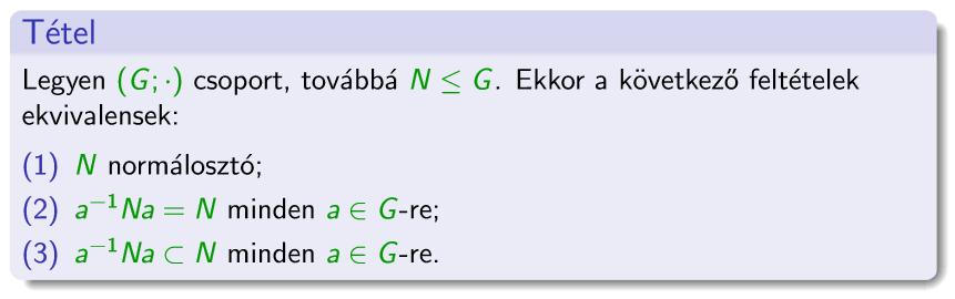 Mit mondhatunk 2 indexű részcsoportokról? 68.